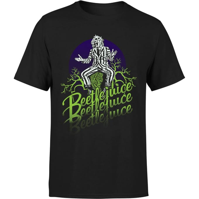Beetlejuice Faded T-Shirt - Black - M
