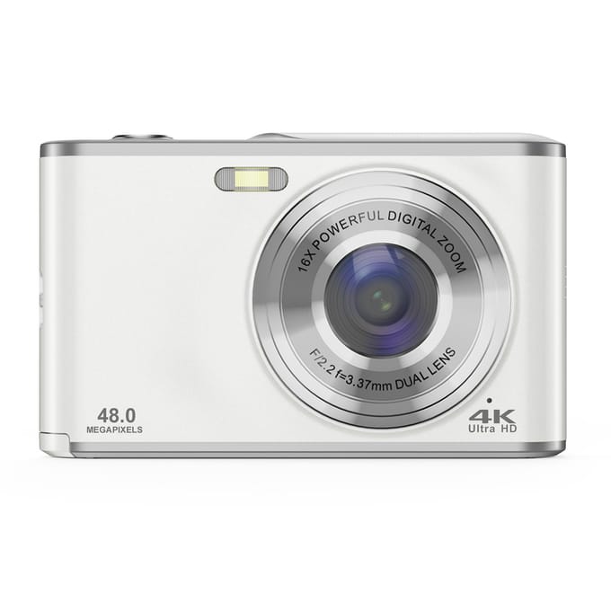 Kindercamera 4K digitale camera Videocamera met flitslicht 1/4 inch schroefgat 48 MP dubbele lenzen 16X