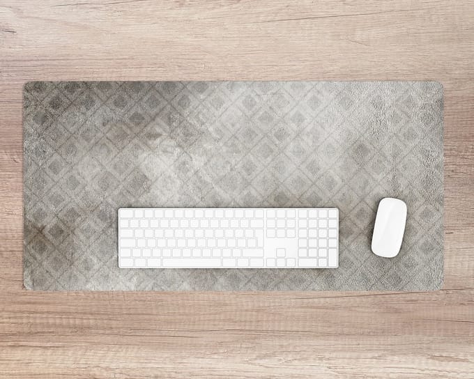 Coloray Bureau Onderlegger - Vervaagd patroon Computer Mat - 120 cm x 60 cm - Grijs Bureau Onderlegger - Bureau Pad - Bureau Mat - Bureaumat - Onderlegger Bureau