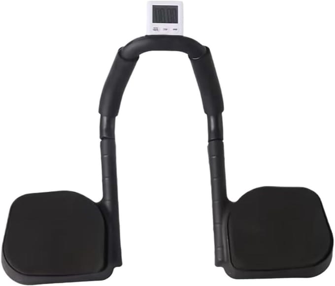 Buiktrainingsuitrusting - Krachttraining apparaat - Spierversterking thuis - Ergonomisch gebogen ontwerp - 28 x 20 x 10 cm - Zwart