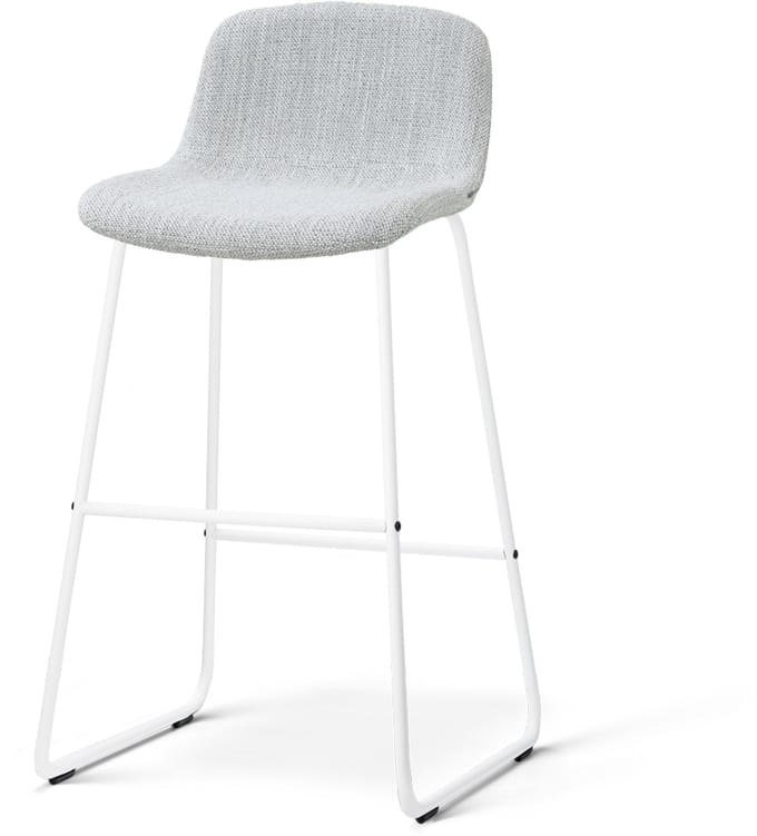 Nolon Nino-Mats barkruk grijs melange - wit onderstel - 75 cm