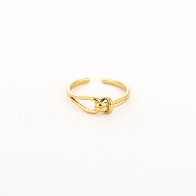 Bijoutheek Ring (Sieraad) Knoop Goudkleurig