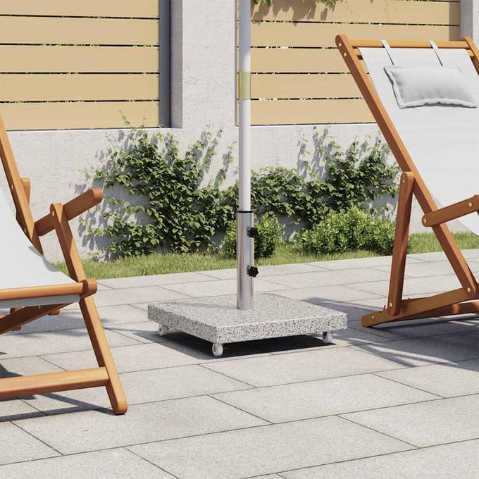 vidaXL - Parasolvoet - vierkant - 30 - kg - graniet - grijs