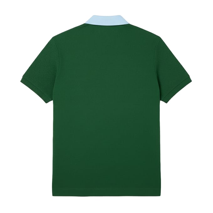 Lacoste Herenpoloshirt met contrasterende kraag (Groen)