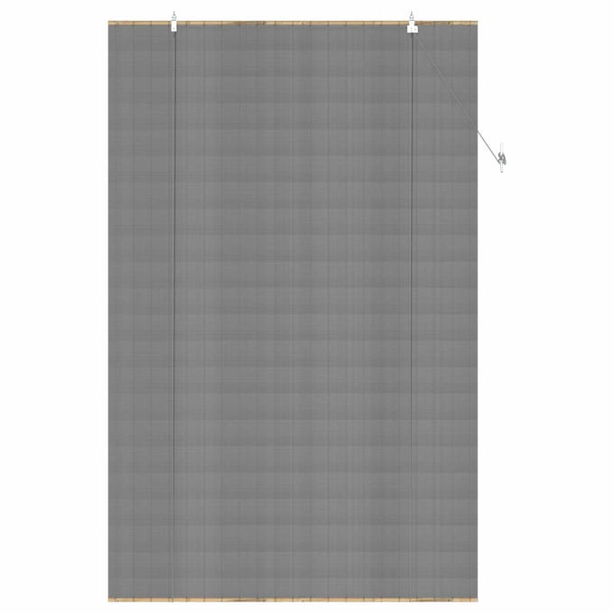 vidaXL - Rolgordijn - Grijs - 120 - x - 220 - cm - Bamboe