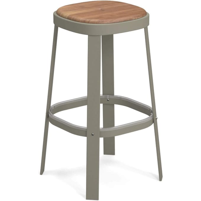 Emu Thor Barkruk Teak - grijs/groen