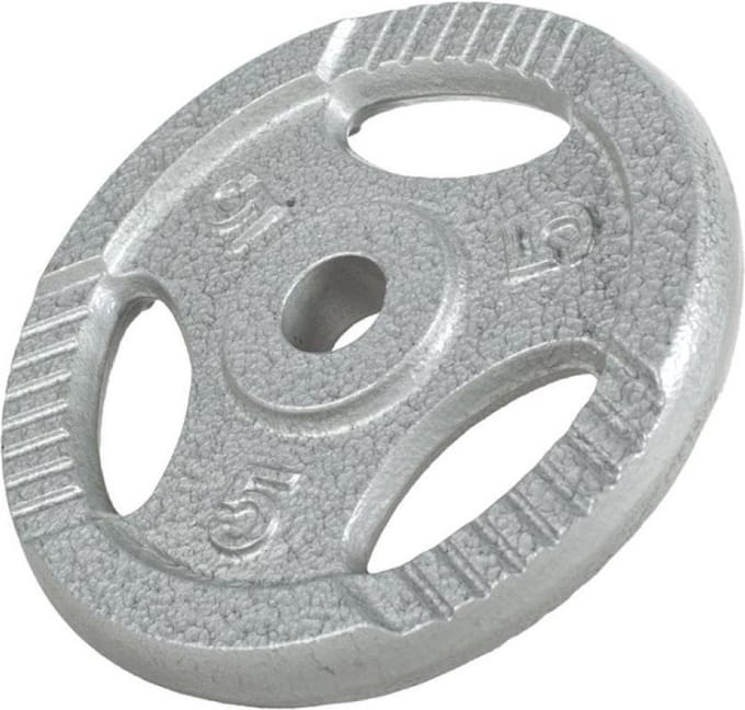 Gorilla Sports Gewicht - Halterschijf - Gripper Gietijzer - 30 mm - 5 kg