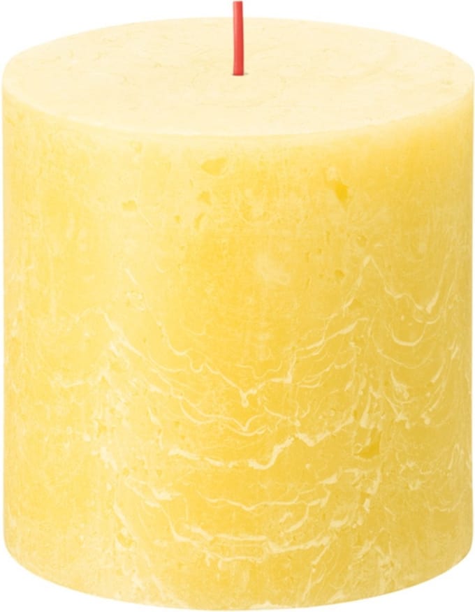 Bolsius Stompkaars Rustiek Sunny Yellow - 10 cm / ø 10 cm
