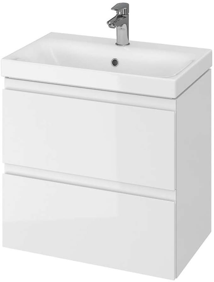 Cersanit Moduo - Kast met wastafel, 57x60x38 cm, 2 laden, wit S801-227-DSM