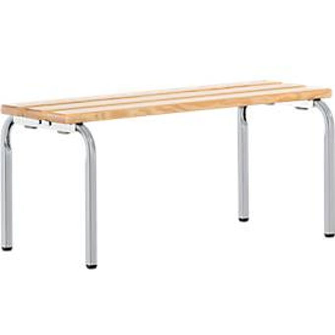Zitbank - stapelbaar - L 1015 mm - blank aluminium
