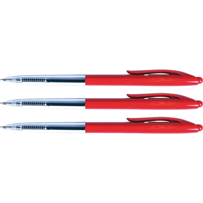 Balpen - Quantore - Rood - Met drukknop - 1 stuk