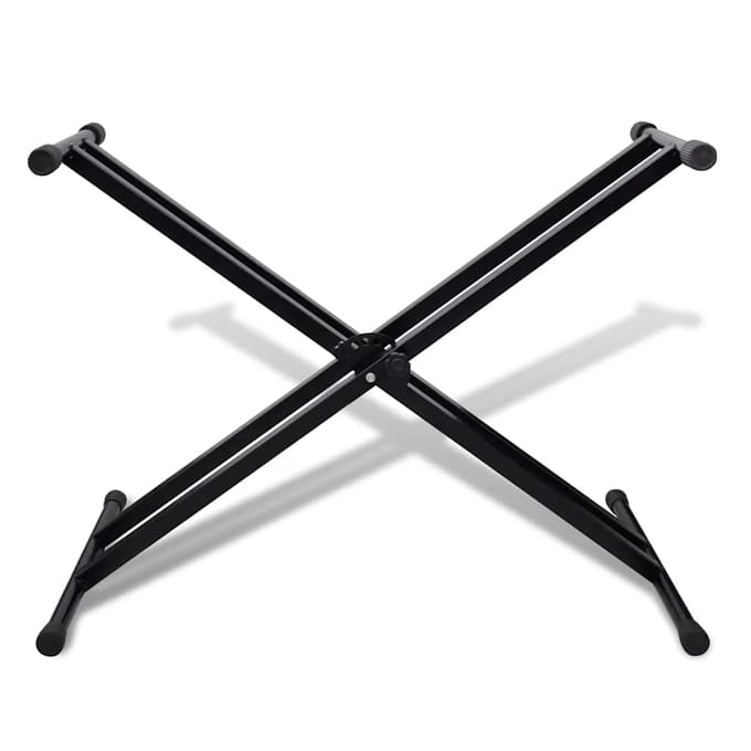 vidaXL - Verstelbare - keyboardstandaard - dubbel - X-frame