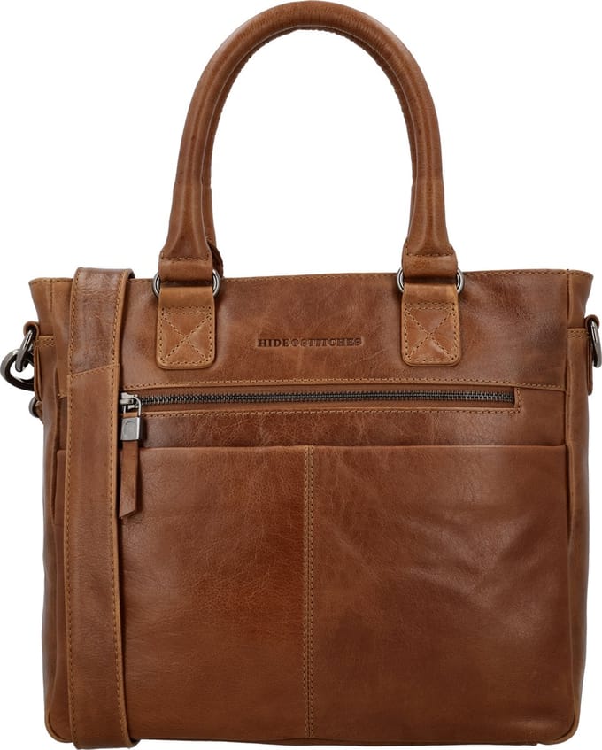 Hide & Stitches Porto Handtas - Crossbody Schoudertas - Leren Dames Tas - Bruin