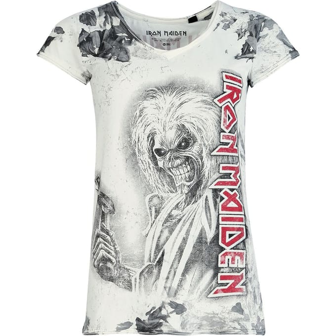 Iron Maiden T-shirt - Killers - S tot 4XL - voor Vrouwen - wit-grijs