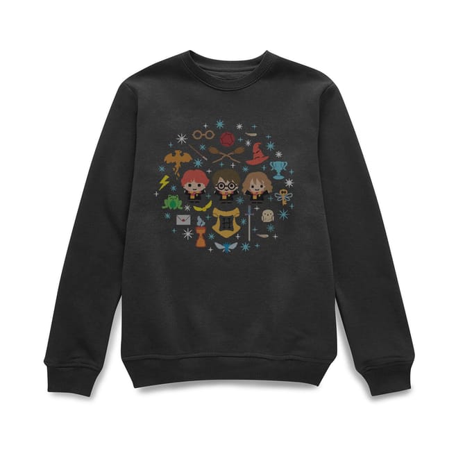 Harry Potter Characters Christmas trui - Zwart - S