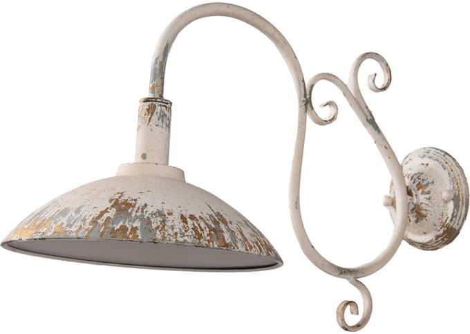 Clayre & Eef Wandlamp 49x23x27 cm Beige Metaal
