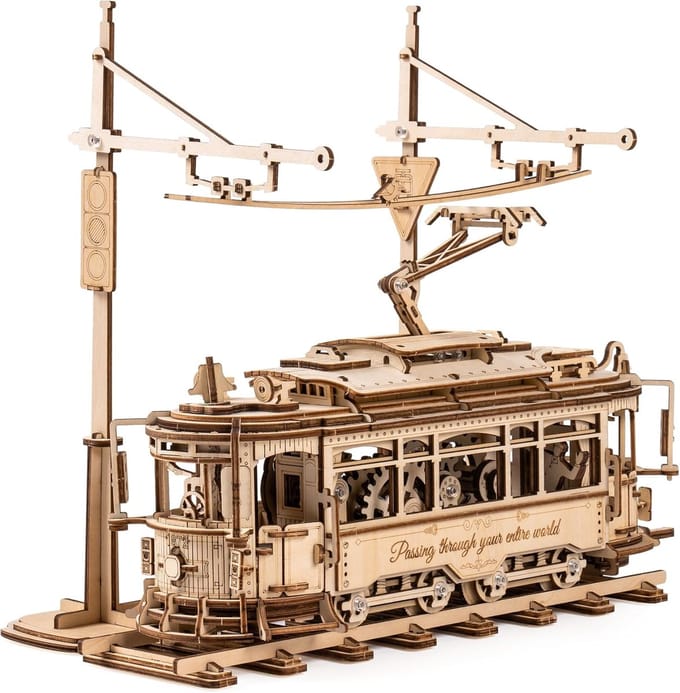 Solidchoice - 3D Houten Puzzel Tram Model voor Volwassenen