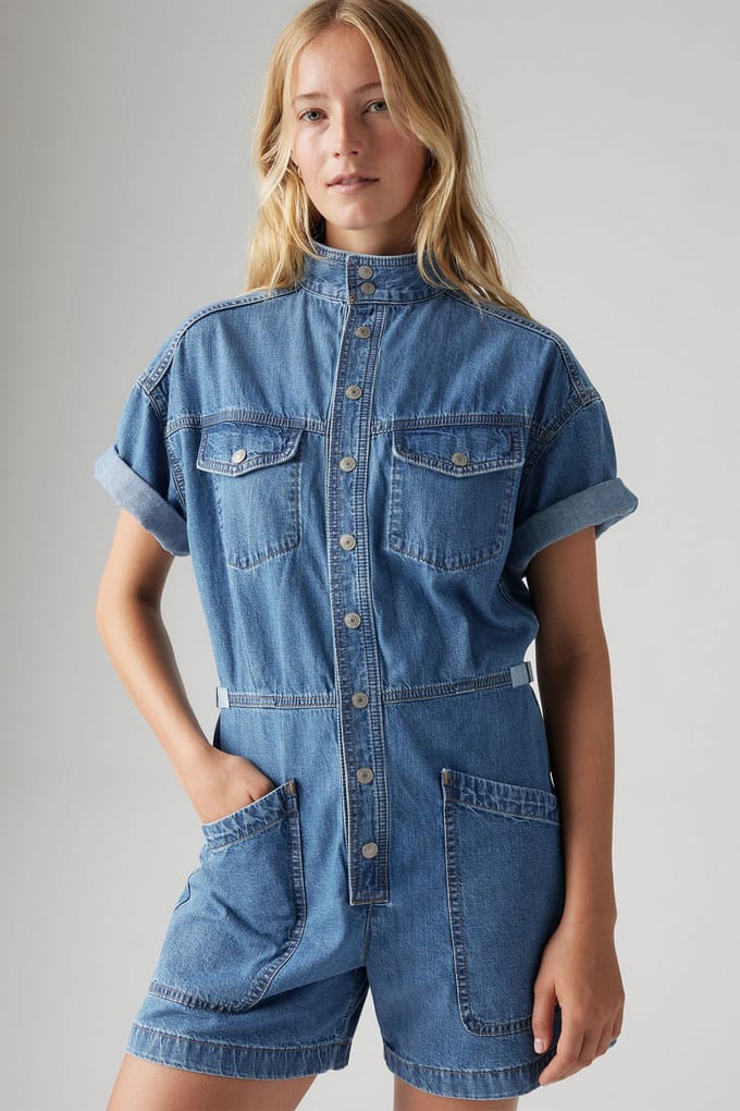 Levi's Ss Surplus Romper Blue Joke Größe: M | Playsuits Outlet | Damen | Blau
