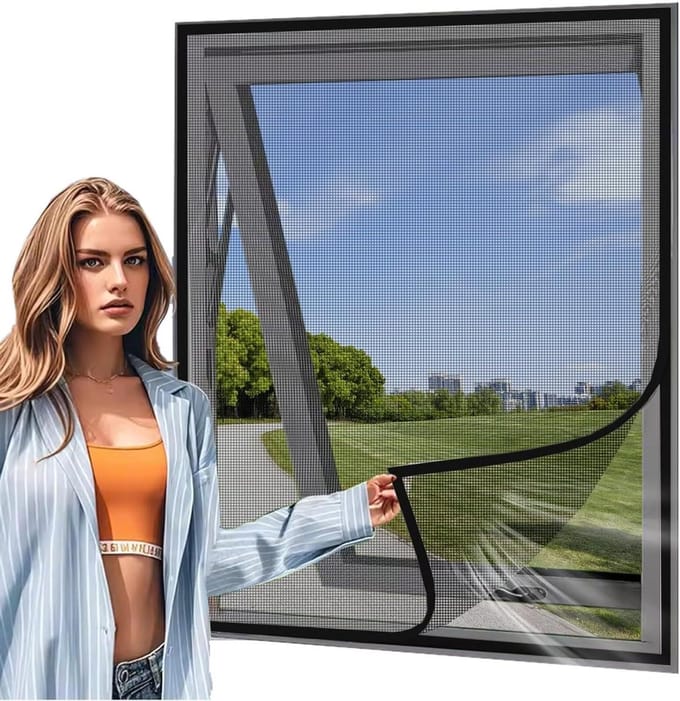 Raamhor - Insectenhor - Buitenruimte - Zelfklevend - 65x190cm - Zwart