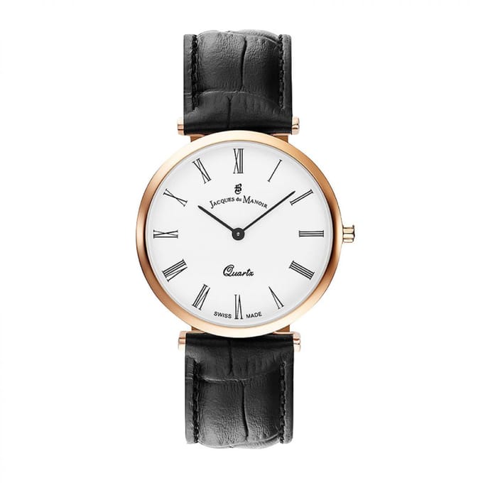 JACQUES du MANOIR LOR.49 Heren Horloge 33mm Swiss-Made