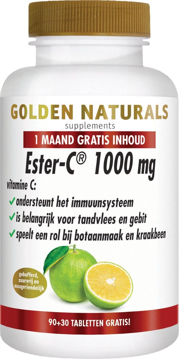 Golden Naturals Ester-C 1000mg (120 veganistische tabletten)