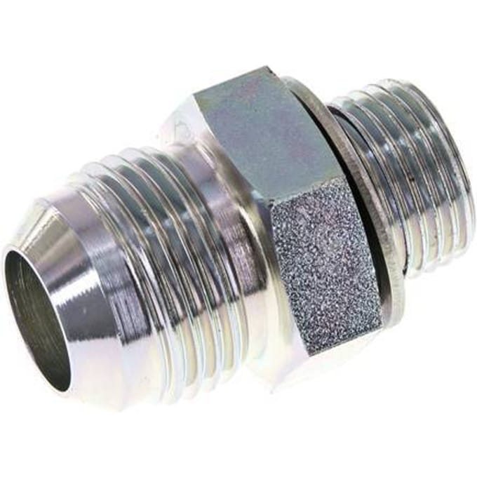 JIC  Dubbele Nippel G1/2'' X UN 1-1/16''-12 Staal NBR 210bar