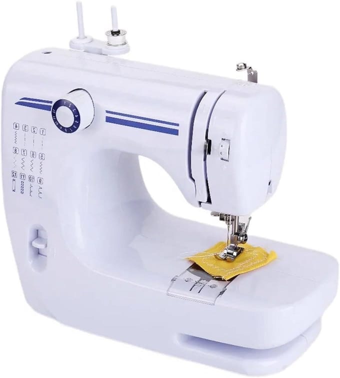 Naaimachine Mini - Draagbare Naaimachine - Kleding Repareren - 12 Naaisteken - 333 mm - Wit