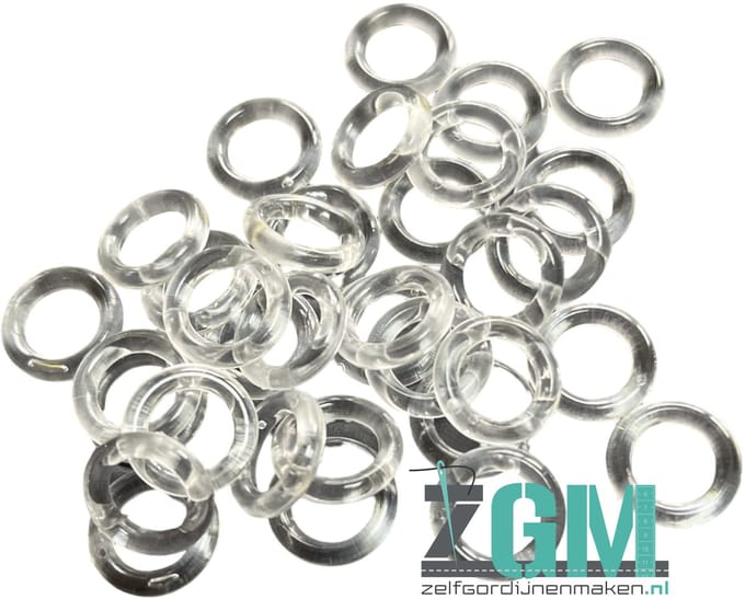 Gordijnringen Transparant 8 x 13 mm - 100 stuks - UV Bestendig - Gordijn Ringen