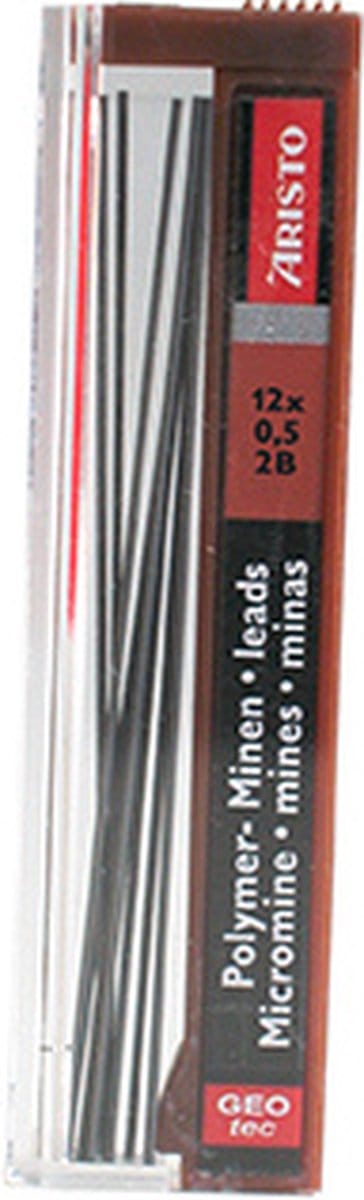 Aristo potloodstiftjes - HI-Polymer - hardheid 2B - lijnbreedte 0.5mm - AR-86578
