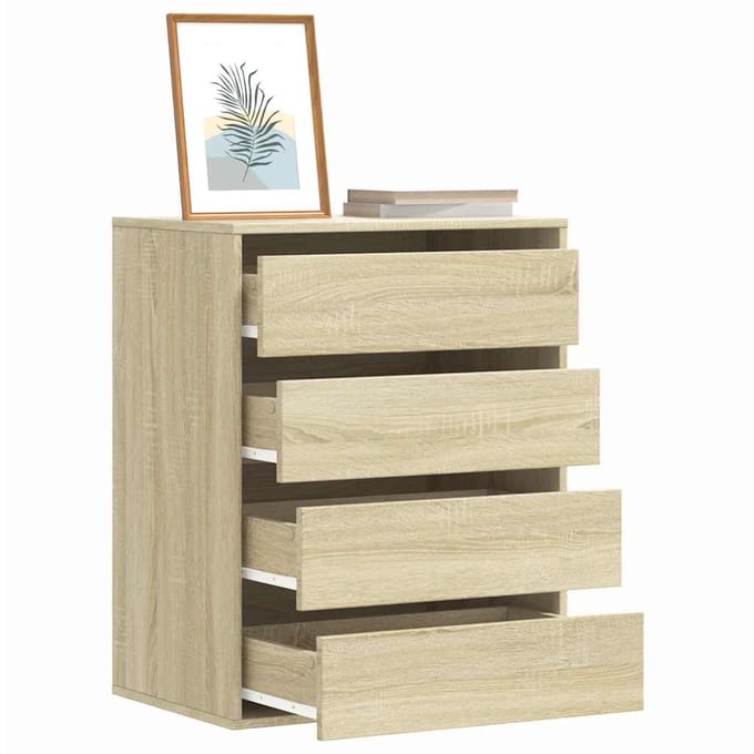 vidaXL - Ladekast - 60x41x76 - cm - bewerkt - hout - sonoma - eikenkleurig