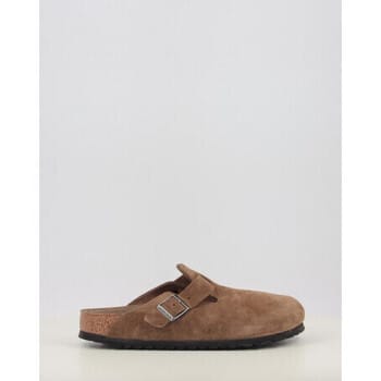 Birkenstock - BOSTON SOFT FOOTBED SUEDE - Dames slippers - Kleur: Bruin - Maat: 41