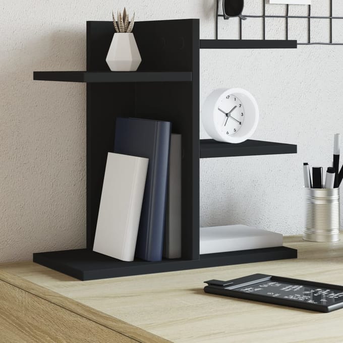 vidaXL - Bureau - organiser - 42x21,5x42 - cm - bewerkt - hout - zwart