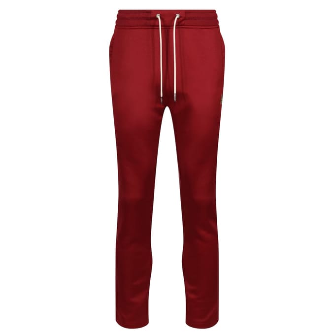 Luke Mens Edin Zijstripe Rechte Joggingbroek (Bloedrood)
