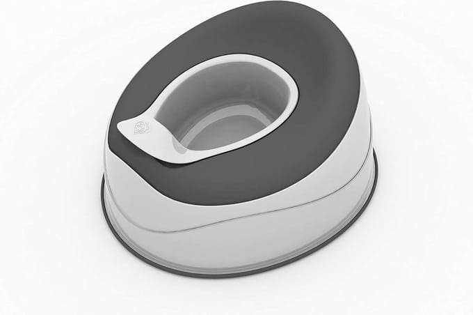 Plaspotje - Potty trainer - Zindelijkheidstraining - Comfortabele zitting - 31 x 11 x 34 cm - Grijs