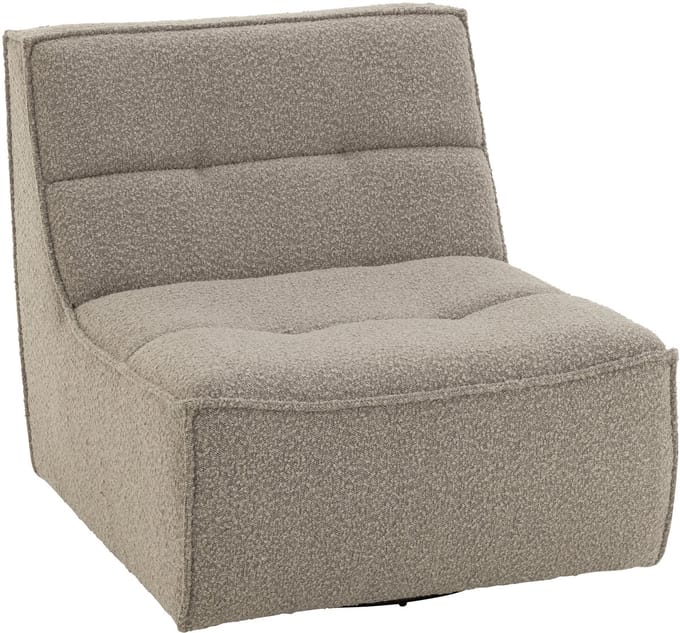 J-Line zetel Draaiend Vierkant - hout/textiel - taupe