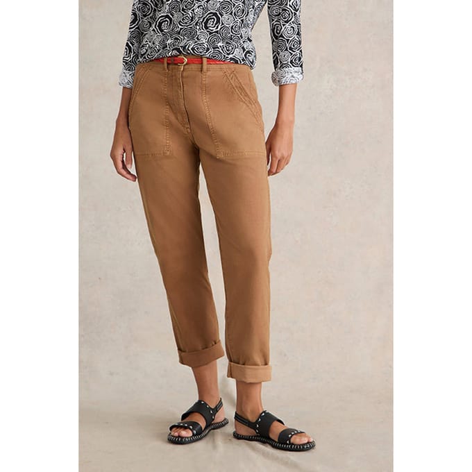 White Stuff Twister Chino Trouser Mid Tan Größe: 6 REGULAR | Chinos Outlet | Damen