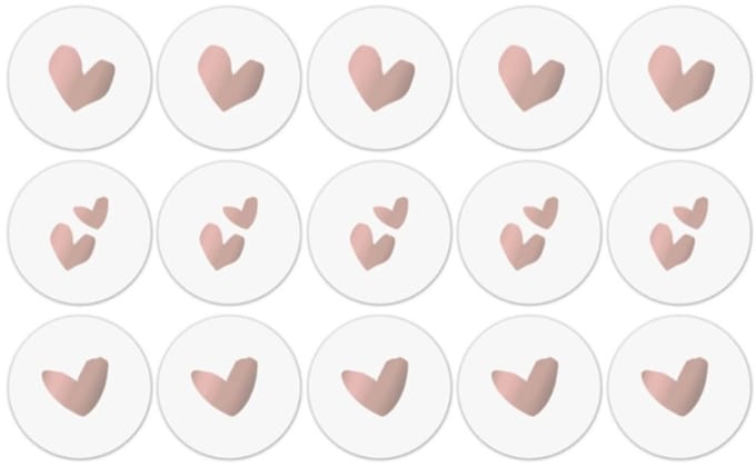 9x Sticker Hartje Rose