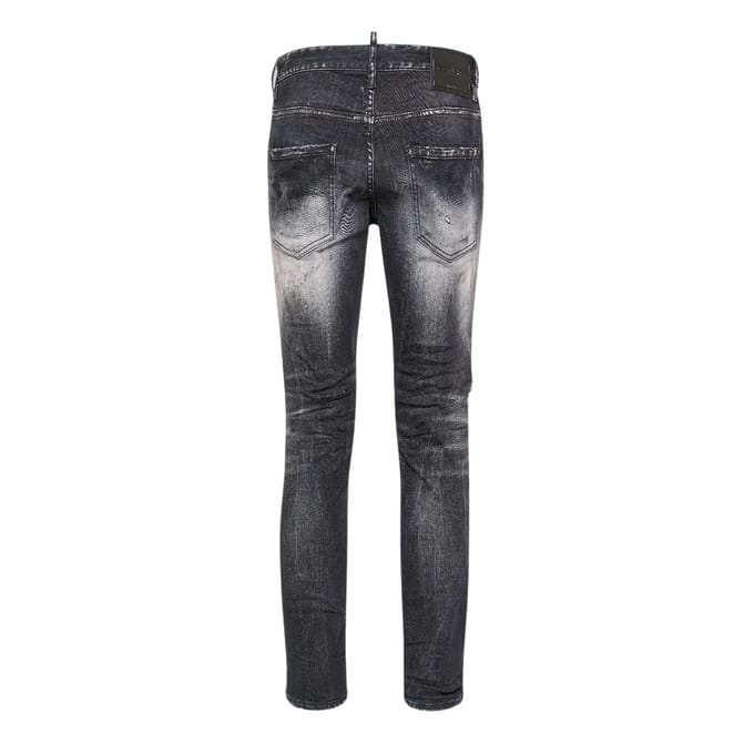 Dsquared2 Zwarte Skaterjeans Met Jet Set-wassing