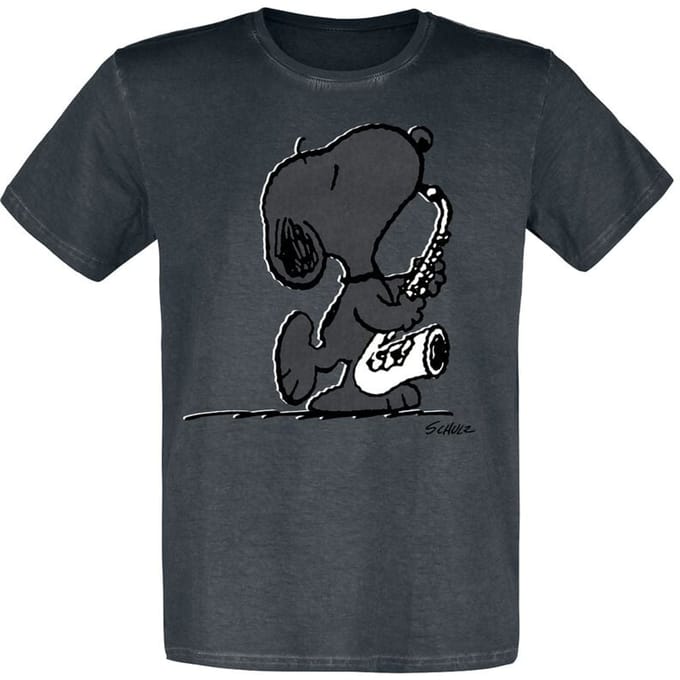 Peanuts T-shirt - Snoopy - S tot 4XL - voor Mannen - zwart