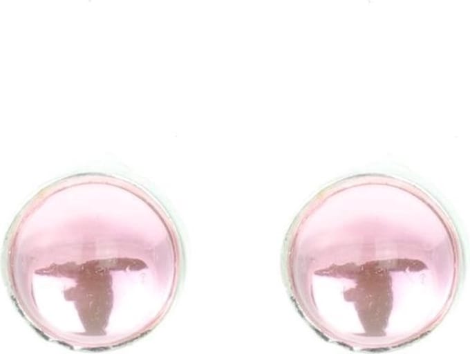 Behave - Oorknoppen roze glaslook zacht vrouwelijk accent - 1 cm