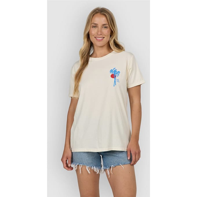 Salty Crew Geo Palm B.F. T-Shirt wit