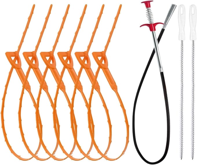 Afvoer Ontstopper - Leiding Reiniger - Verstopte Afvoer - Set Van 9 Stuks - 90 Cm Lengte