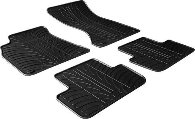 Gledring Rubbermatten passend voor Audi A4 2008-2015 & A5 Sportback 2008-2016 (T profiel 4-delig + montageclips)