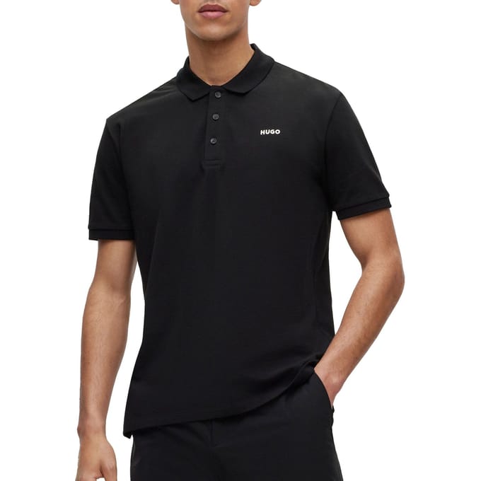 Poloshirt met labelprint, model 'Donos'