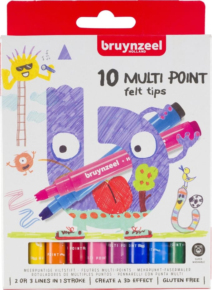 Bruynzeel Kids Multi Point viltstiften set 10