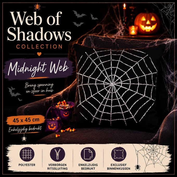 Web of Shadows Collection Kussenhoes - 45x45 cm