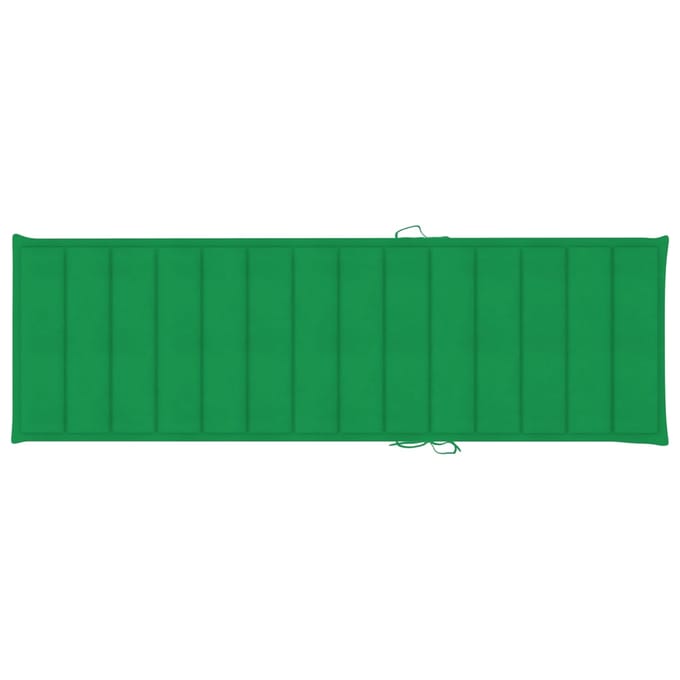 vidaXL - Ligbed - met - kussen - massief - acaciahout