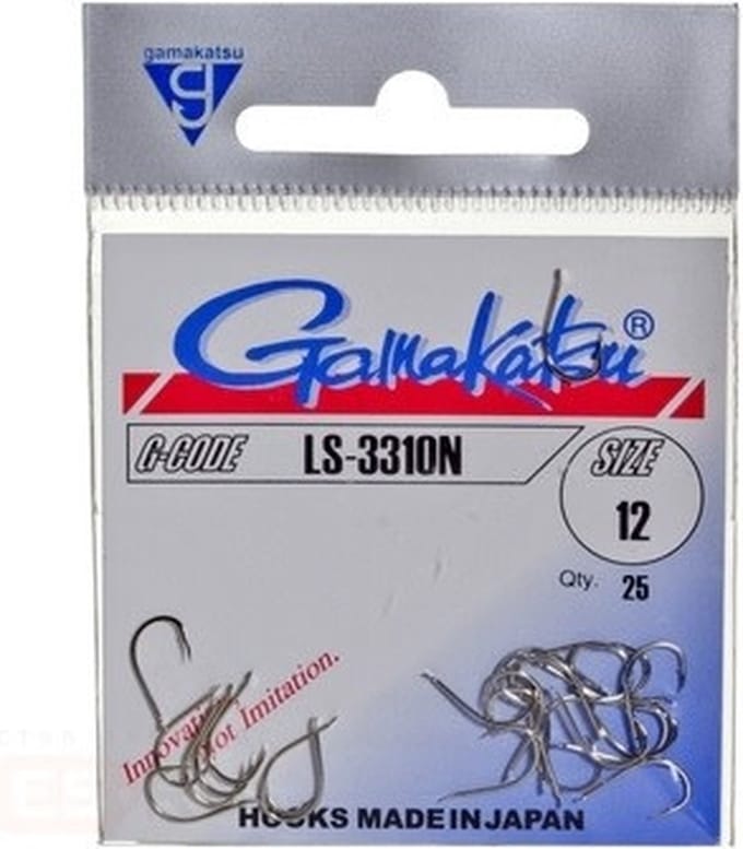 Gamakatsu Haak LS 3310N (25 pcs) Nickel - Maat : 8