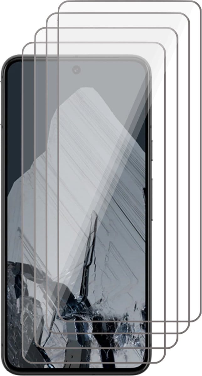 Screenprotector geschikt voor Google Pixel 8 Pro - 4x Glas Screen Protector