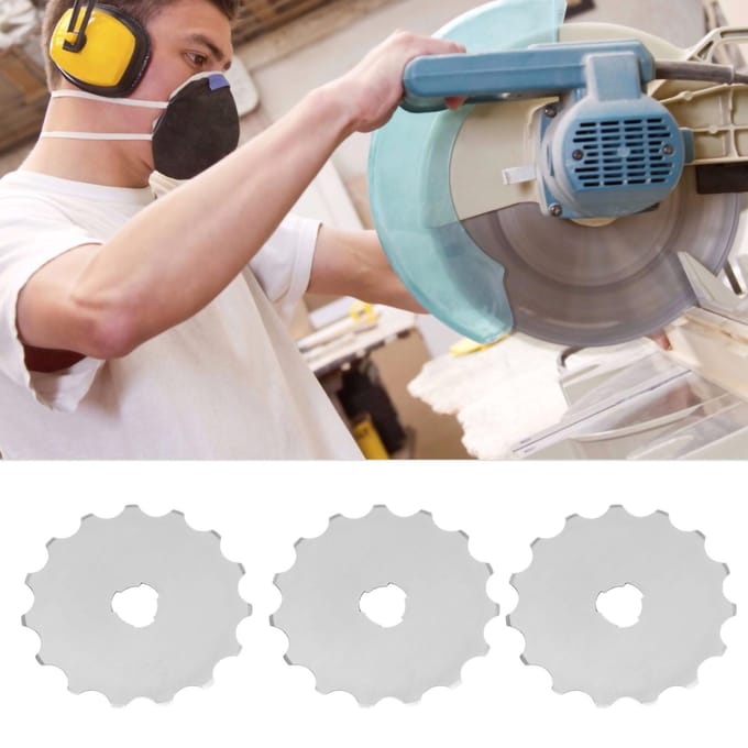 5 stuks 45 mm haakrand-rotatiemes voor het snijden van patchworkleer, stof en papier white